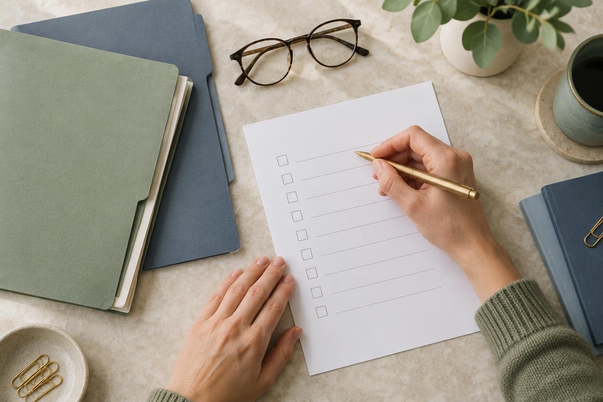 A practical checklist being written